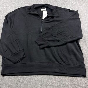 Lou & Grey SignatureSoft Plush 1/4 Zip Pullover Women XL Minimalist Wardrobe NEW